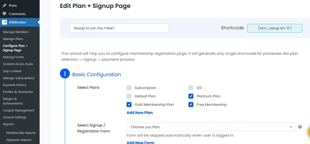 Configure-Plan-Signup-page