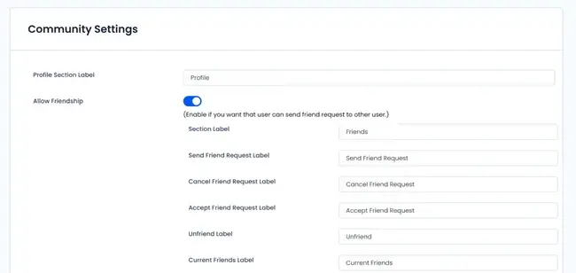 community-settings