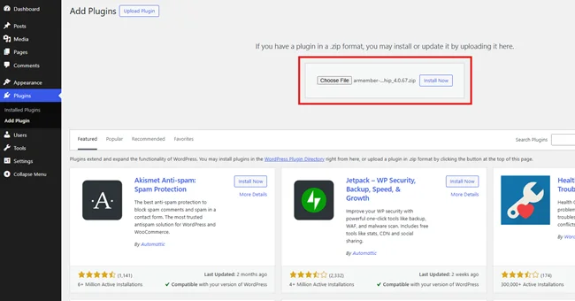 install-armember-lite-version-plugin