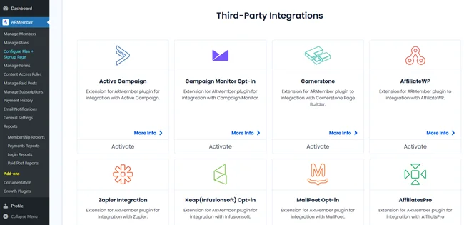 ARMember-Third-Party-Integrations