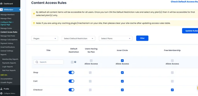 Content-Access-Rules
