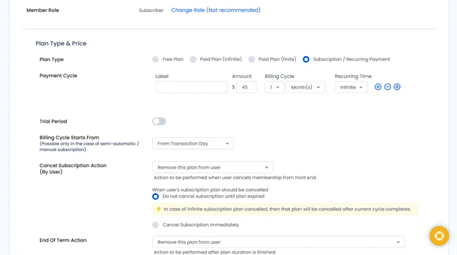 Create-Subscription-Membership-Plans