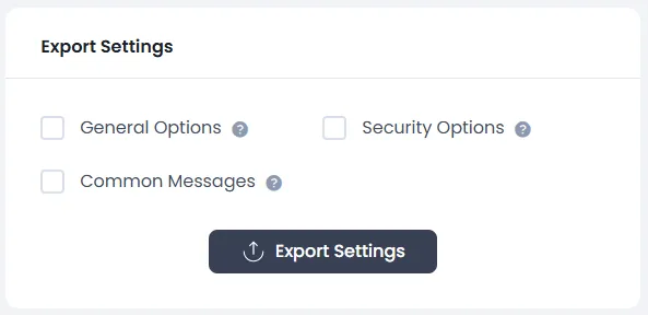 Export Settings