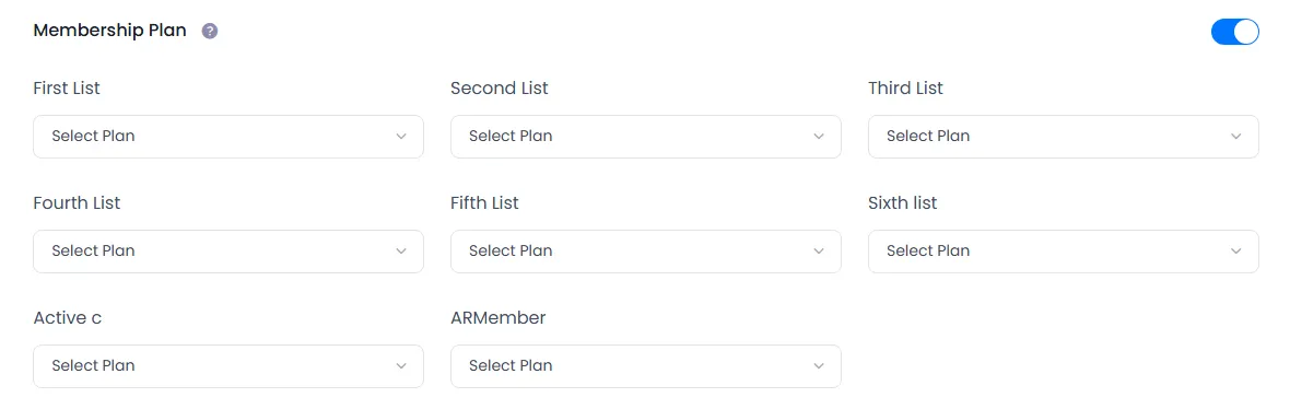 ARMember Membership Plan