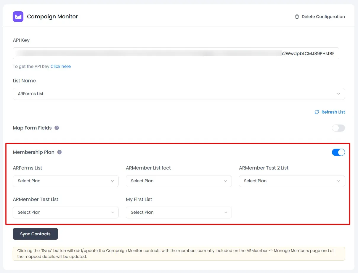 ARMember Campaign Monitor membership