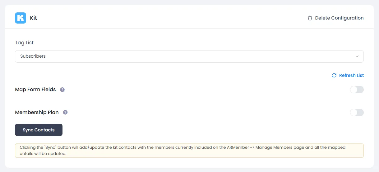 general setting screen