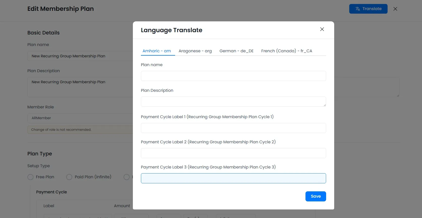 Multi Language Plans