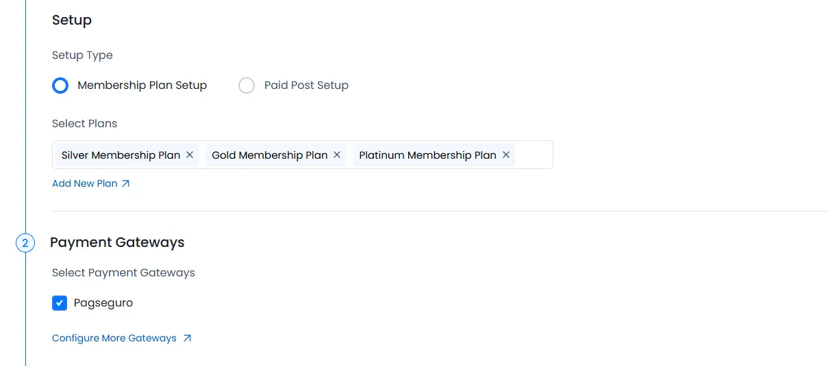 Configure Plan Screen