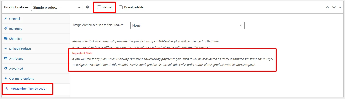 ARmember woocommerce