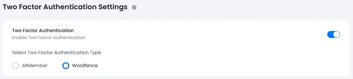 Two Factor Authentication WordFence Support