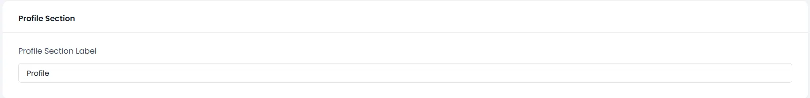 Community Profile Tab Label