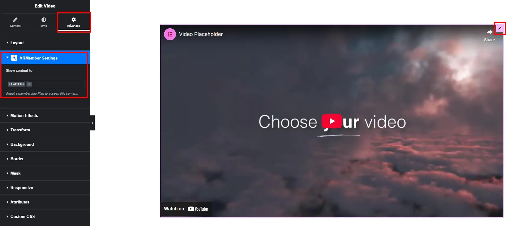 ARMember Restriction with Elementor ARMember Register Form Widget on Elementor