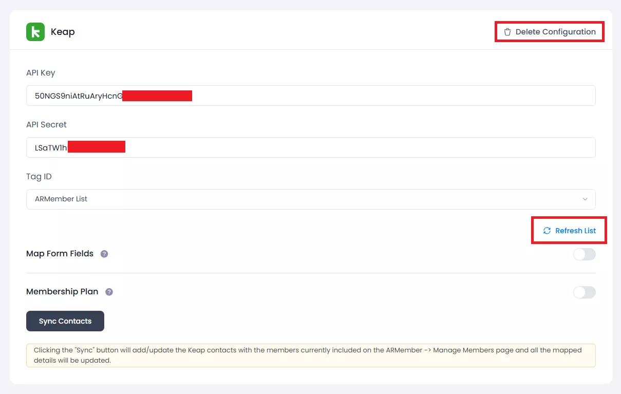 general setting screen