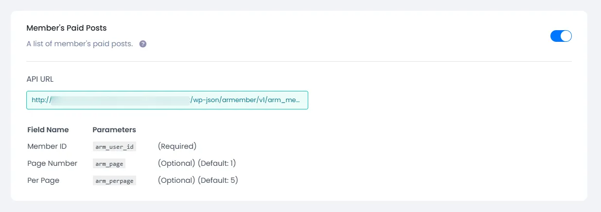 API Service Member's Paid Posts API Service Member's Paid Posts