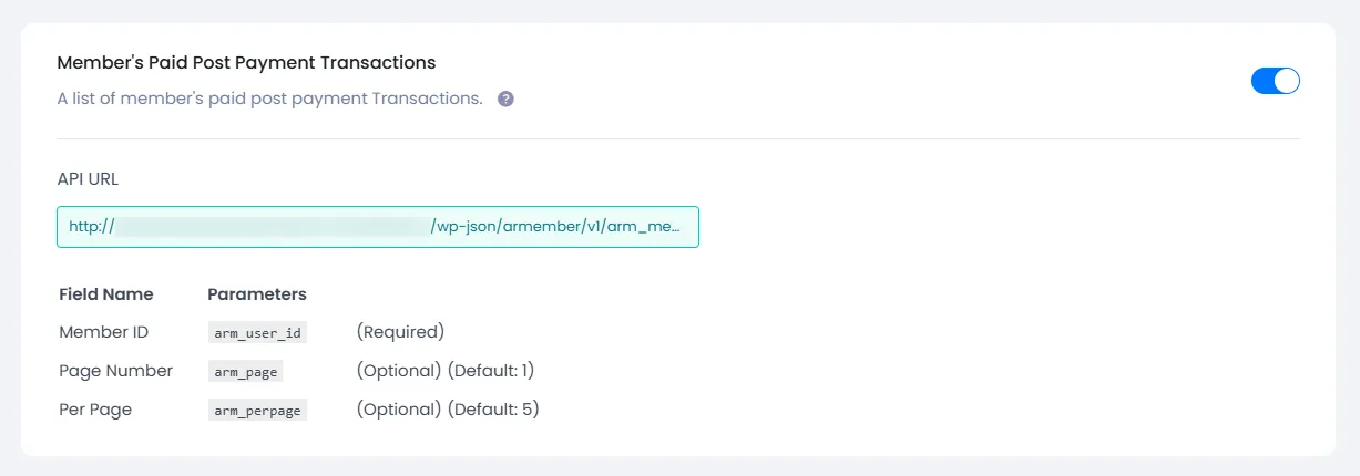 API Service Member's Paid Post Payment Transactions API Service Member's Paid Post Payment Transactions