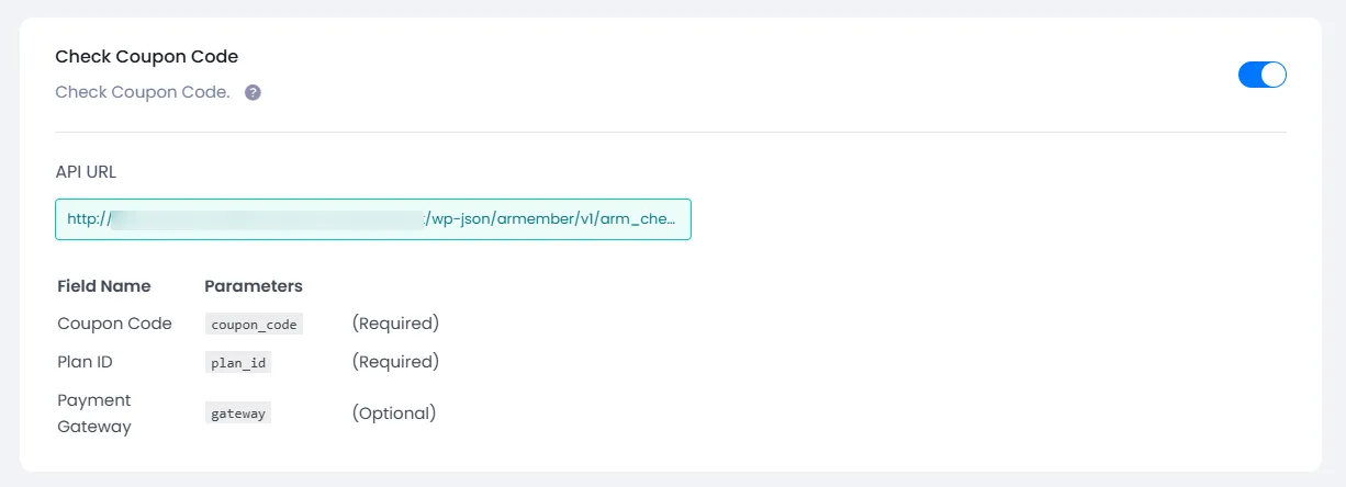 API Service Check Coupon Code API Service Check Coupon Code