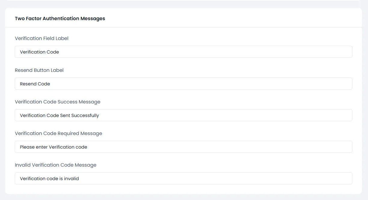 Two Factor Common Messages