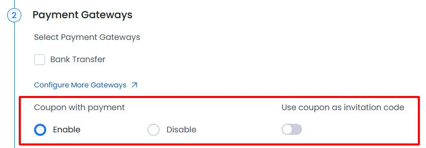 ARMember Enable Coupon