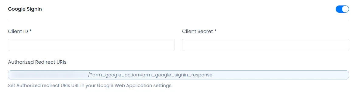 general setting screen