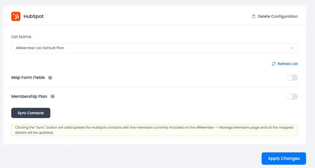 general setting screen