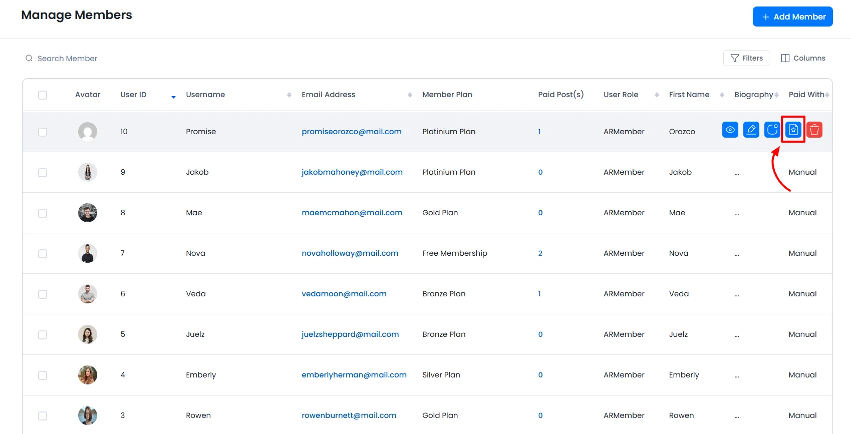 ARMember_manage_member