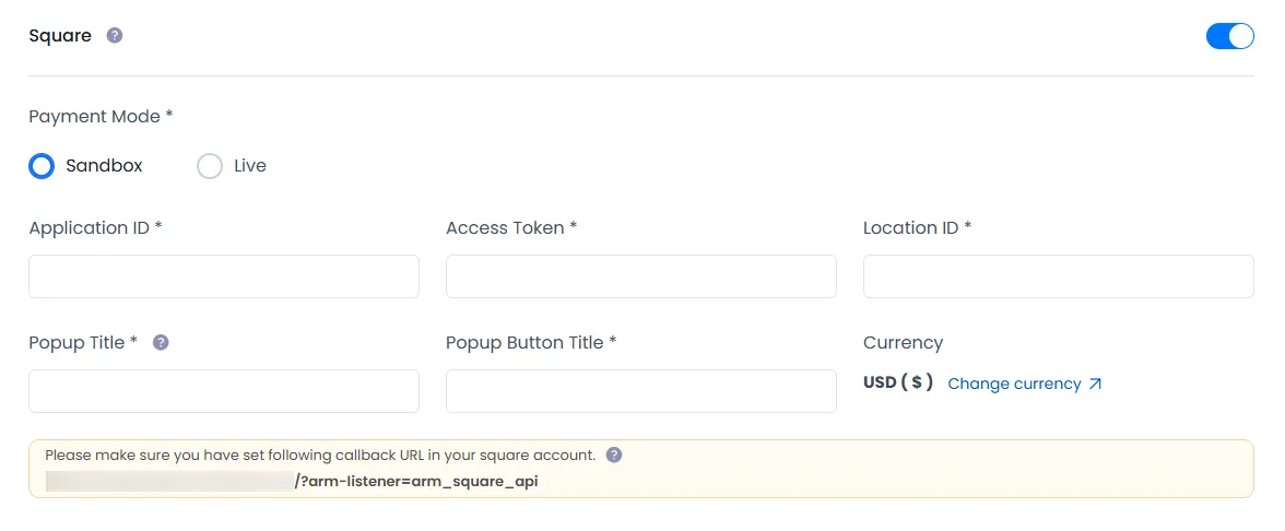 general setting screen