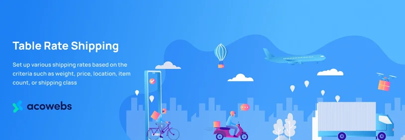 table rate shipping by Acowebs