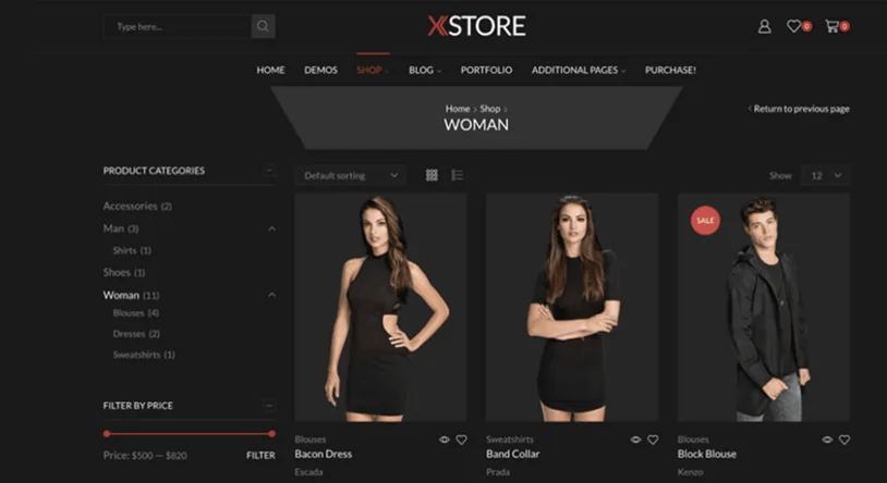 website with dark mode