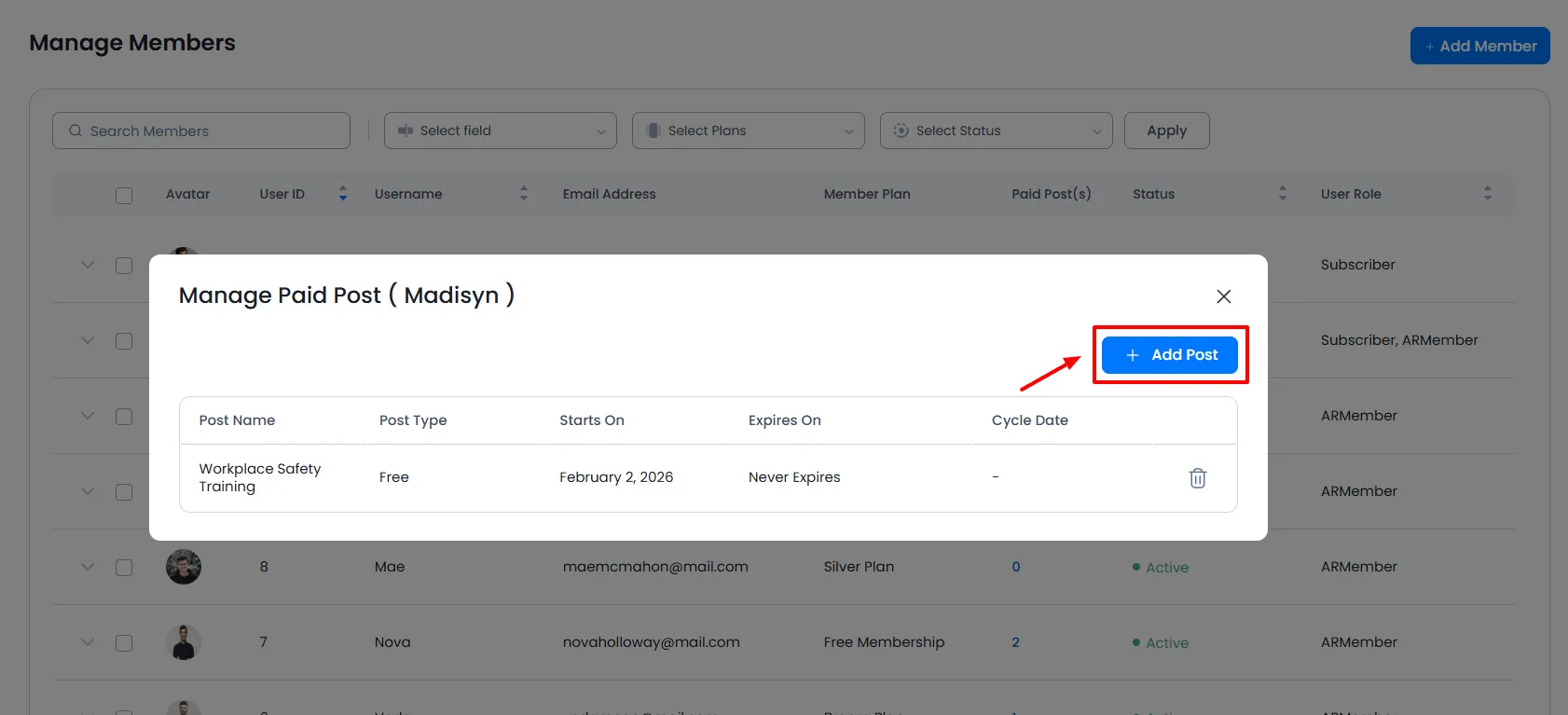 ARMember Paid Post ARMember Paid Post Assign