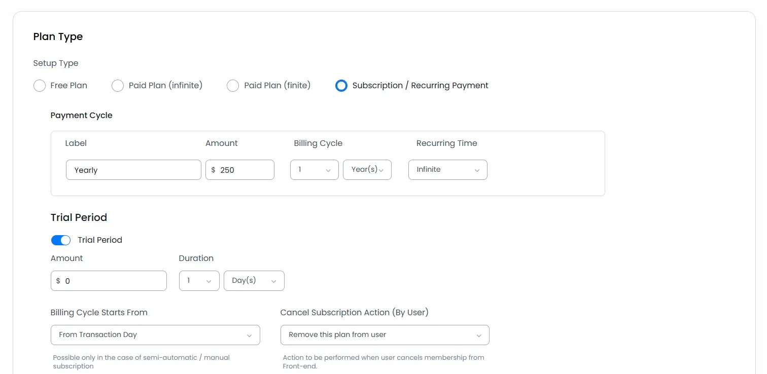 ARMember Stripe-plan Settings ( Payment Gateways )