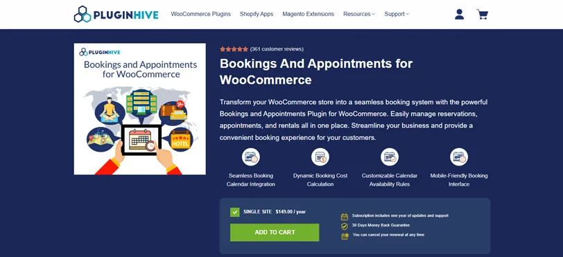 bookings and appointments for woocommerce