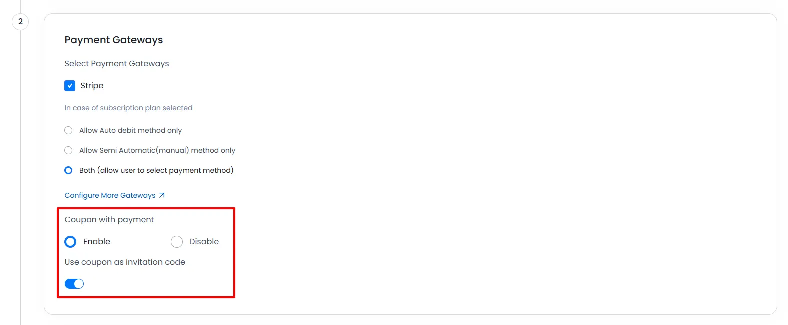 ARMember Enable Coupon