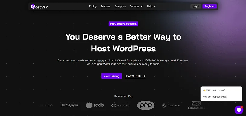hostwp hosting website