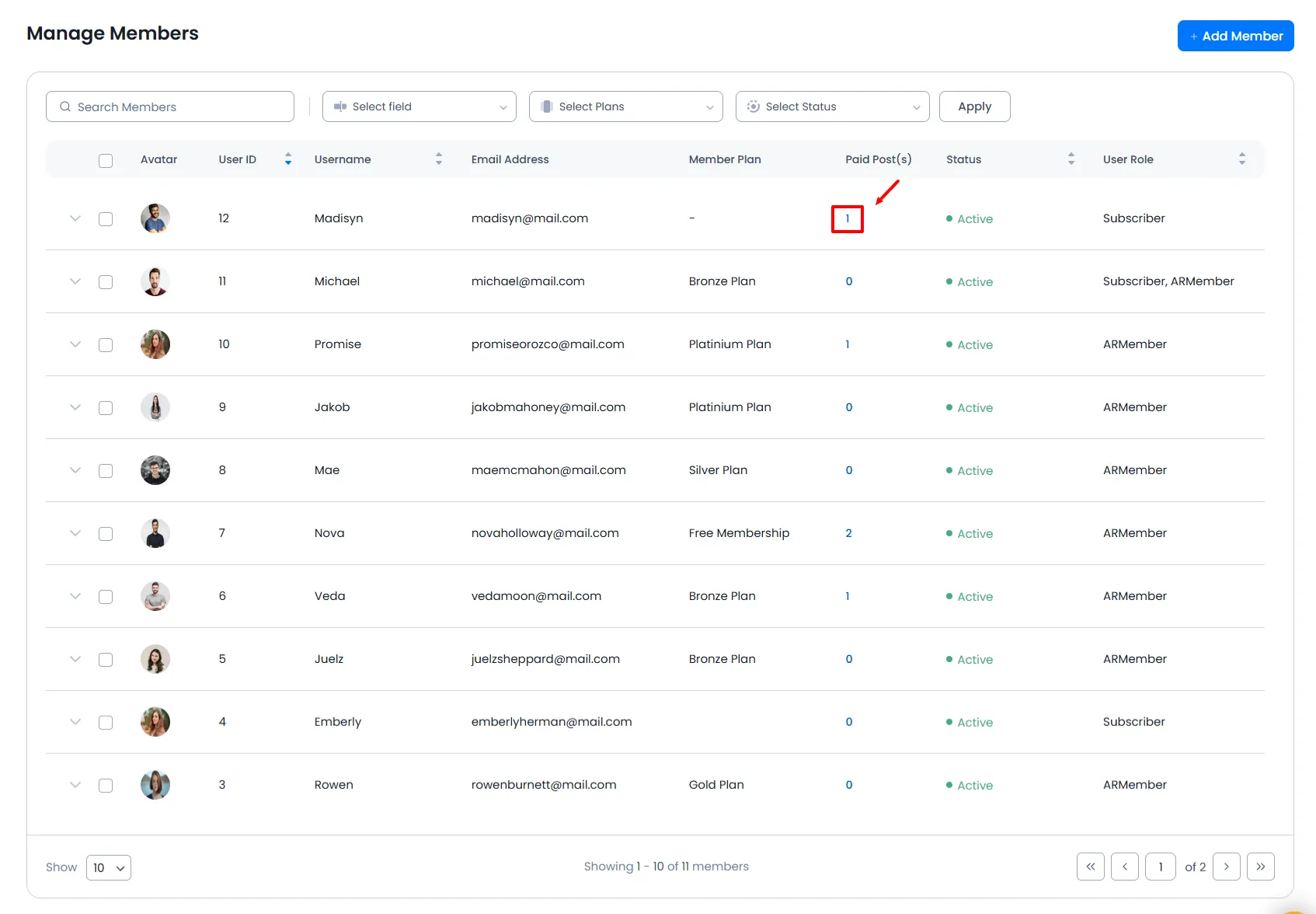 ARMember Paid Post ARMember Paid Post Assign