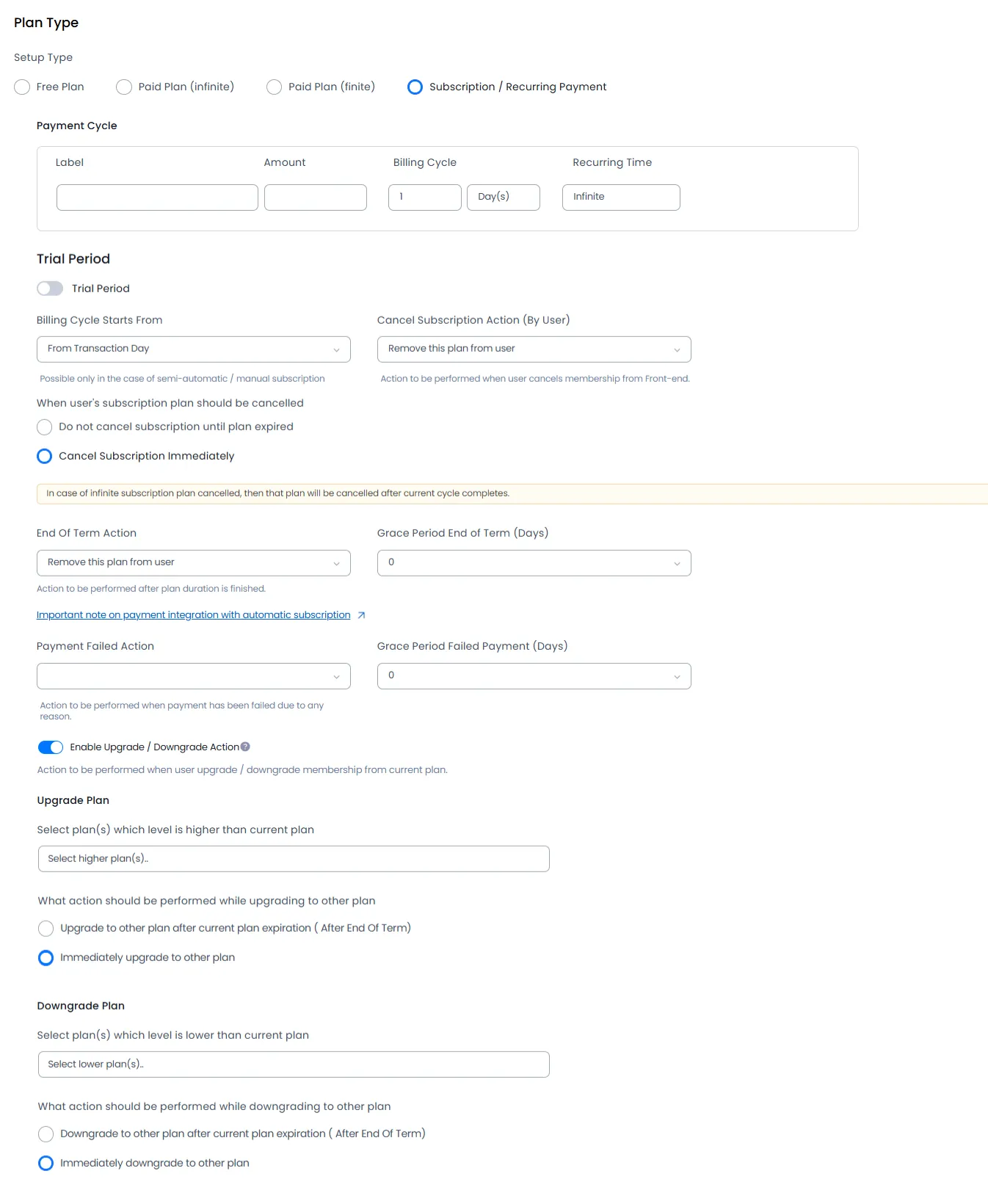 Proration on Subscription Pro-Rata Subscription