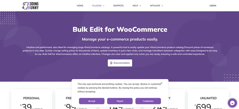 codingbunny bulk edit woo
