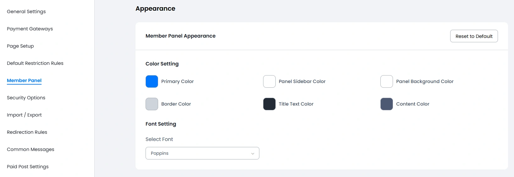 ARMember Customize Member Panel