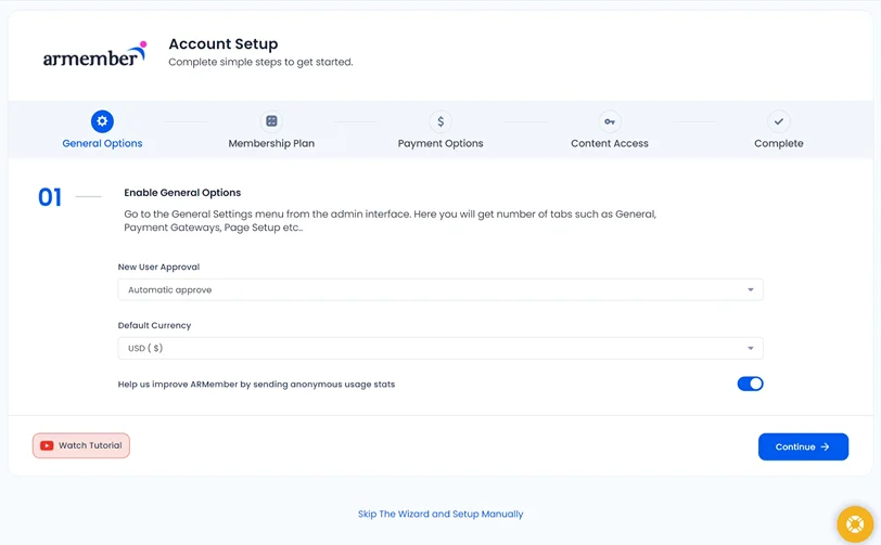 armember account setup