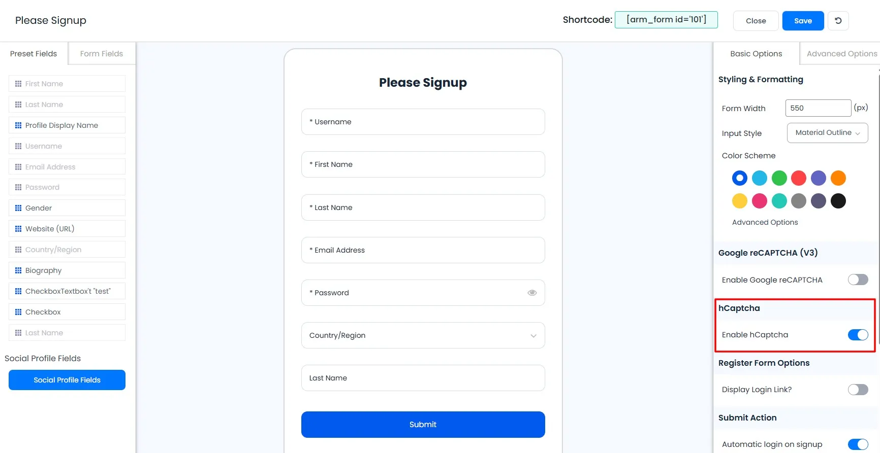 ARMember - hCaptcha Addon Documentation