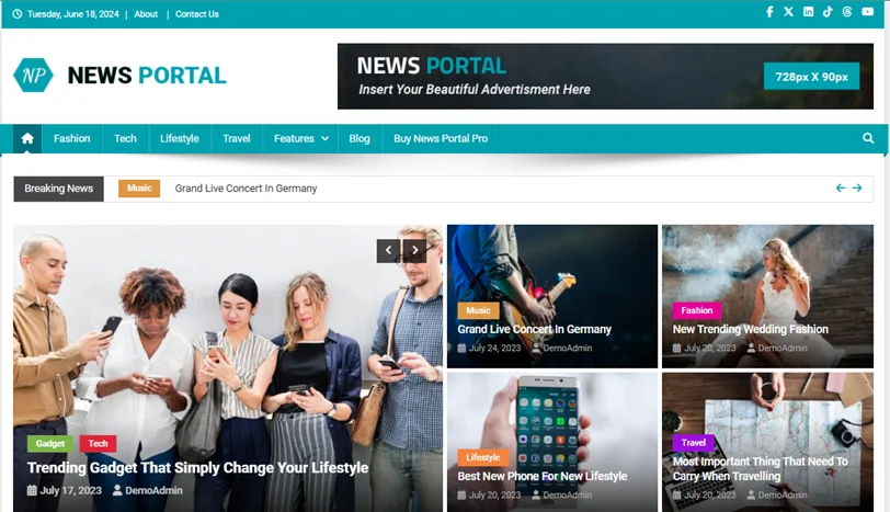 news portal