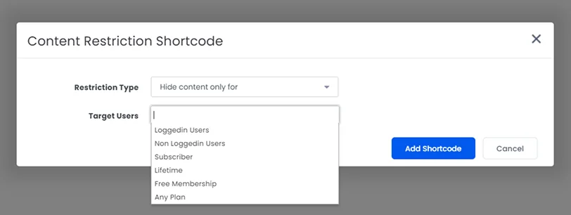 tease content with partial restrictions