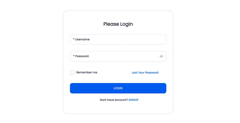account login page