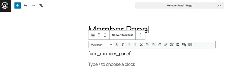 add membership shortcode