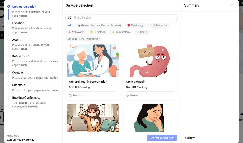 bookster service selection