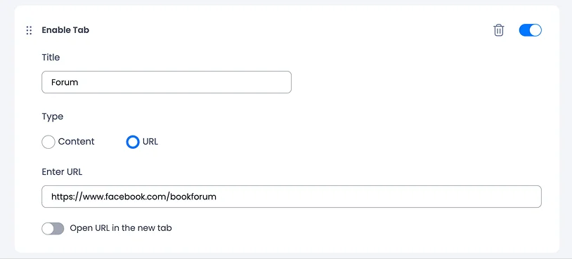 enable tab