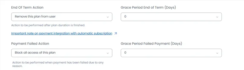 create a grace period