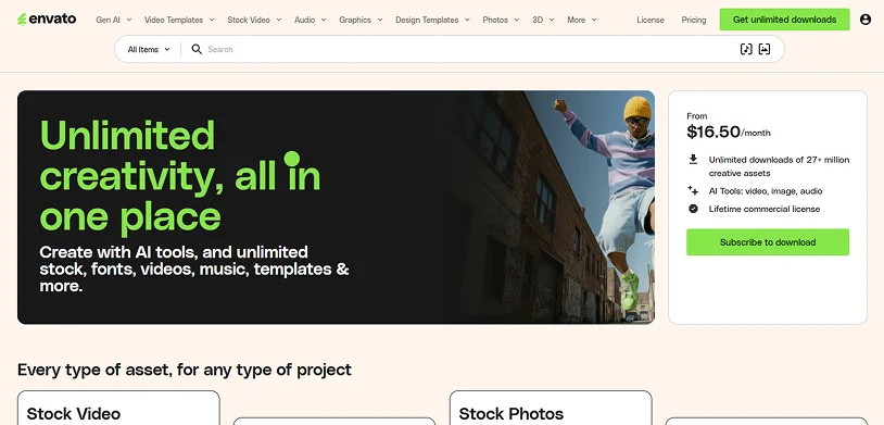 download template from envato