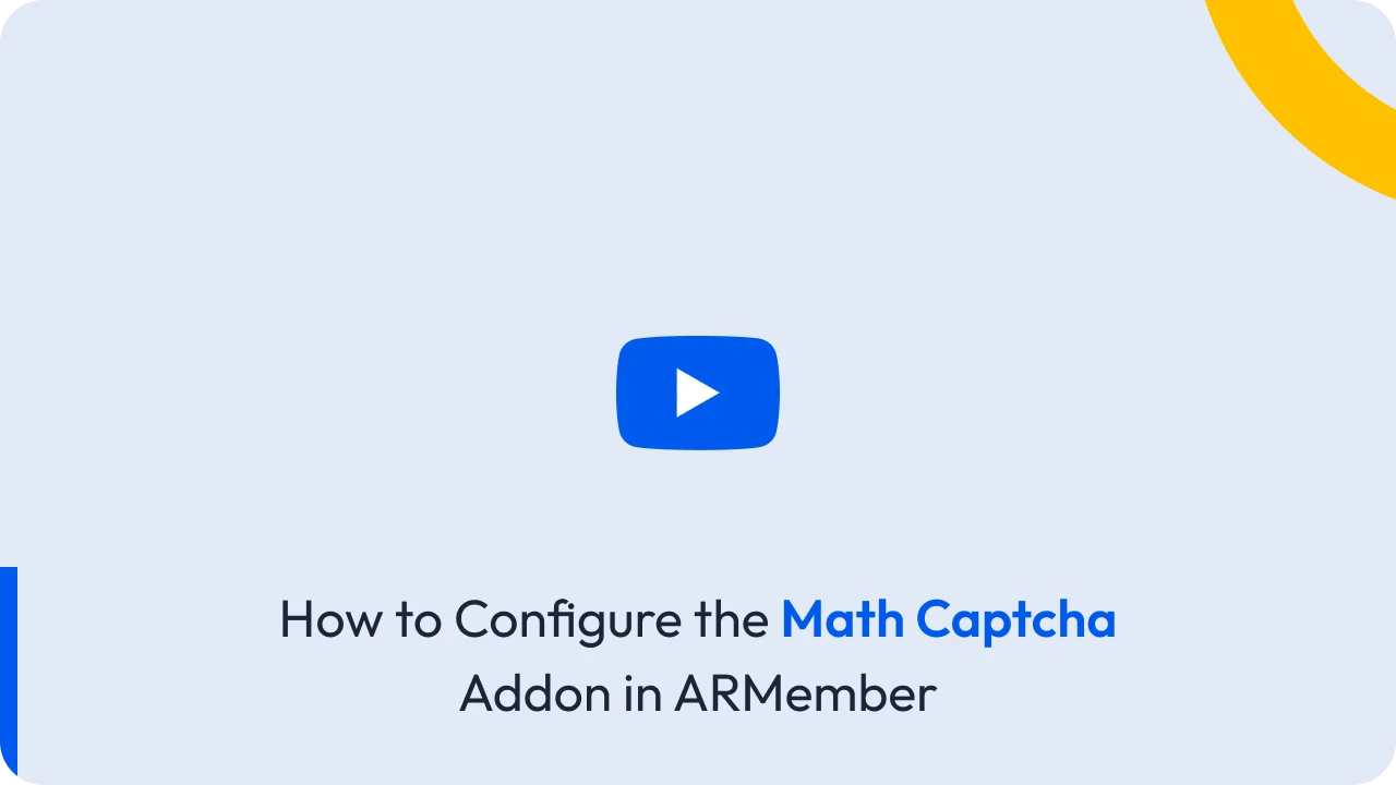 Math Captcha addon