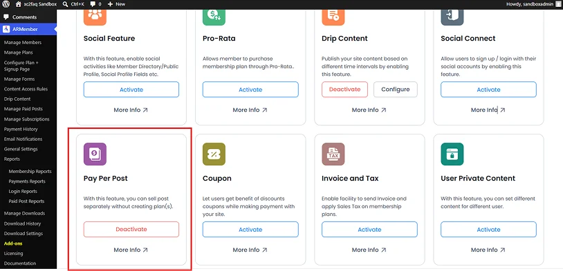 pay per post addon