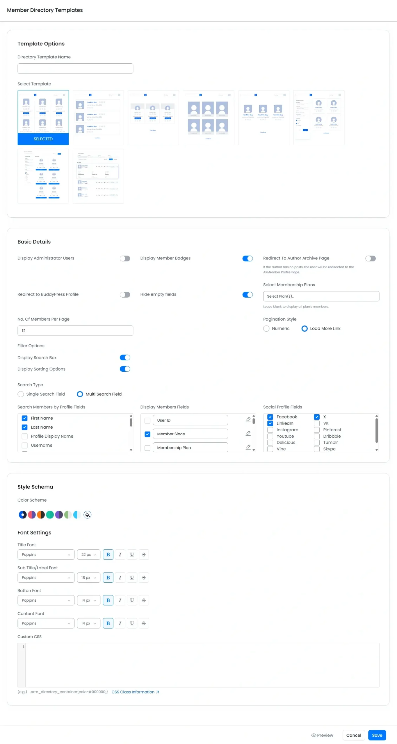 ARMember Directory Templates